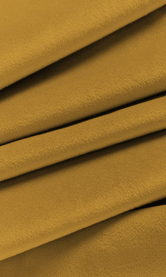 Custom Velvet Home Décor Fabric By the Metre (Deep Yellow / Mustard)