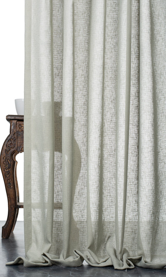 Textured Sheer Window Blinds (Grey-Green)