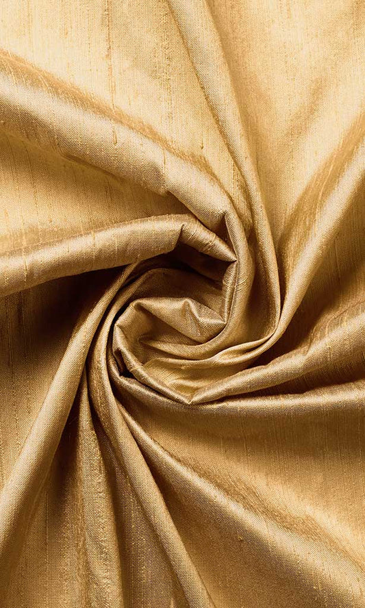 Custom Silk Roman Shades (Golden Beige/ Brown)