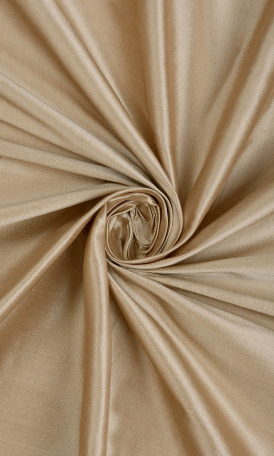 Shantung Silk Custom Home Décor Fabric Sample (Peanut Brown)