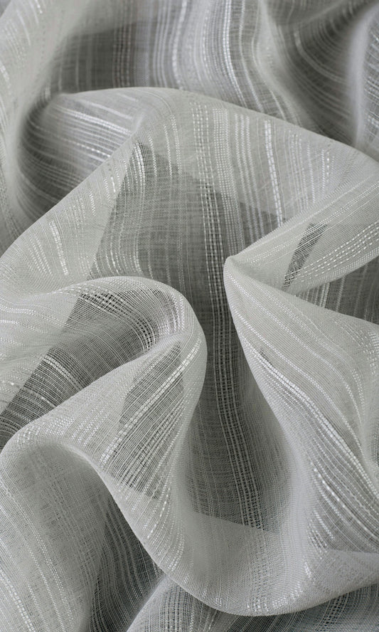 Woven Striped Sheer Shades (Grey)