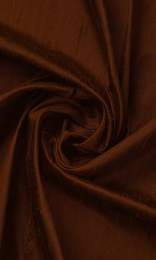 Pure Silk Home Décor Fabric By the Metre (Brown)
