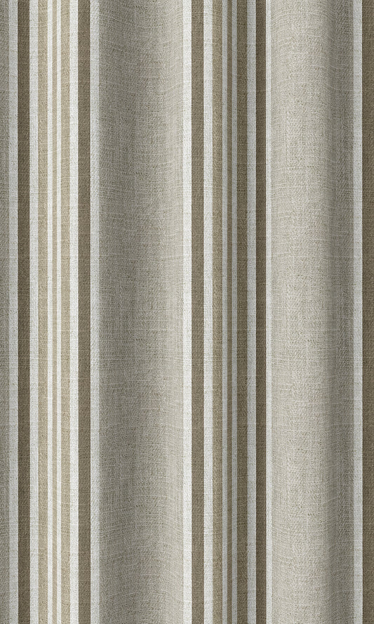 Modern Striped Custom Home Décor Fabric By the Metre (Tan/ Brown)