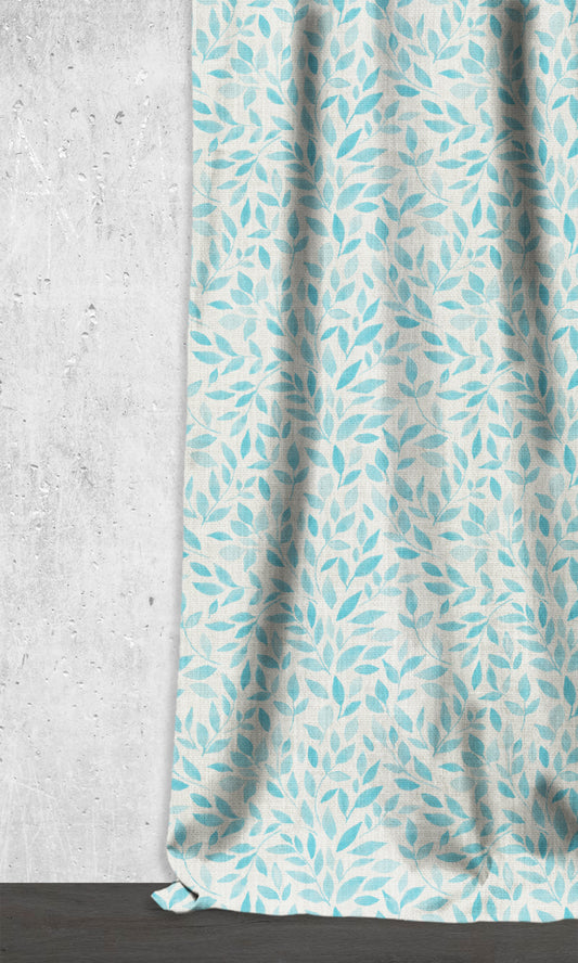 Botanical Print Shades (Eggshell White/ Blue)