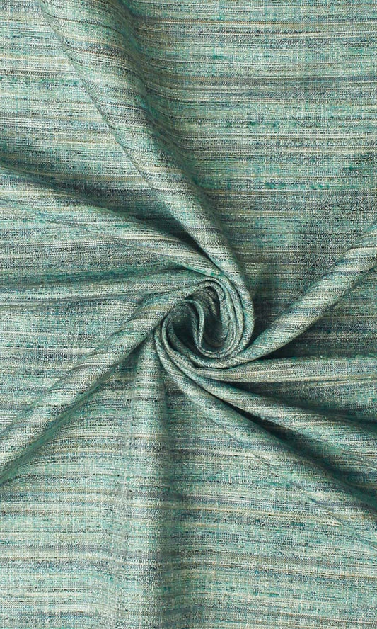 Faux Silk Textured Home Décor Fabric By the Metre (Blue-Green)