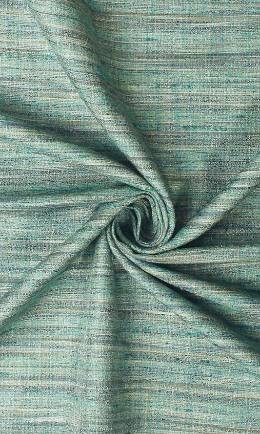 Faux Silk Home Décor Fabric By the Metre (Blue-Green)