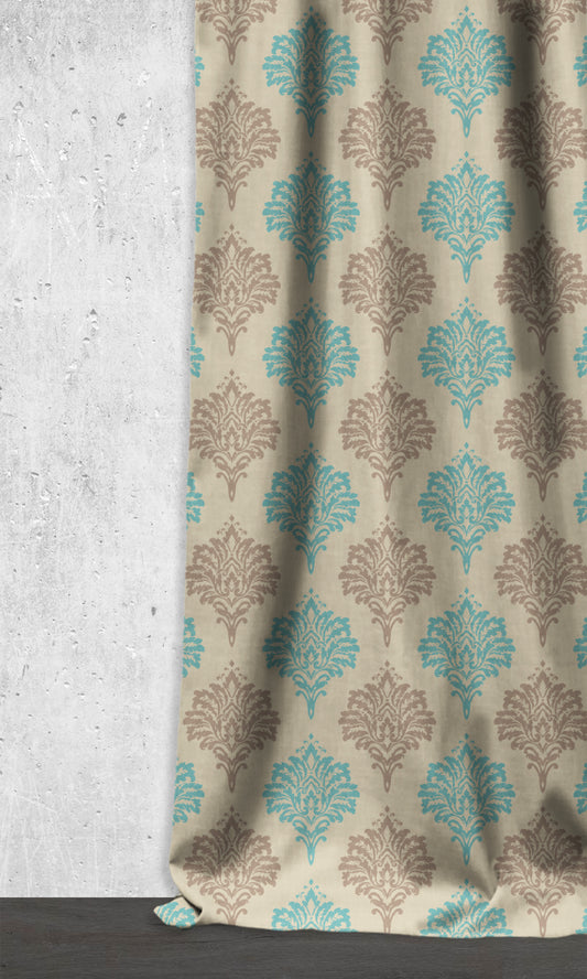 Damask Patterned Shades (Blue/ Grey/ White)