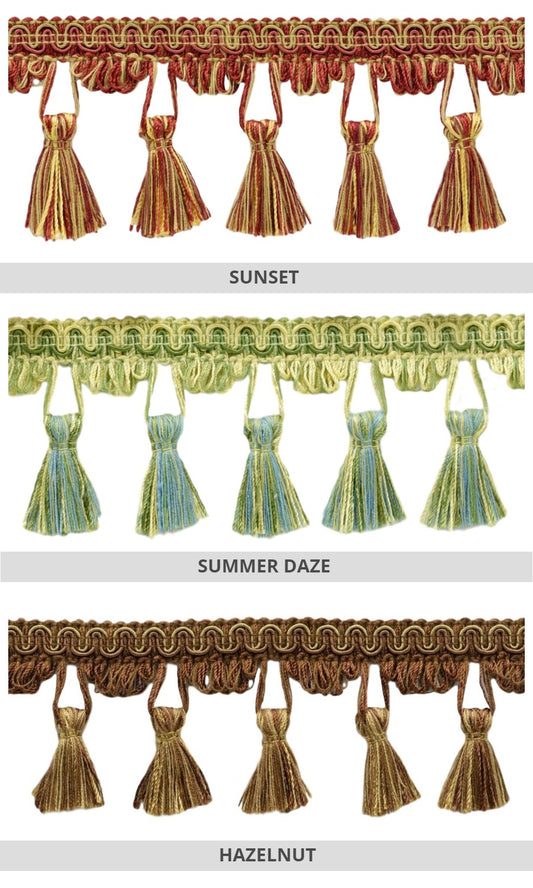 Trims and tassels for window treatments