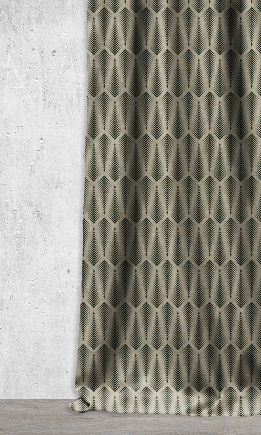 Geo-Print Roman Shades (Black/ Stone Grey)