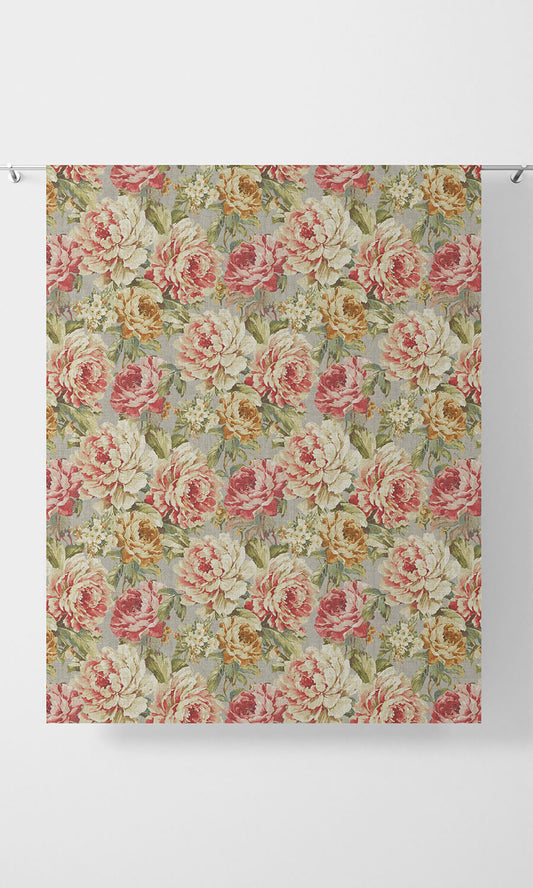 Floral Print Roman Blinds (Pink/ Orange)