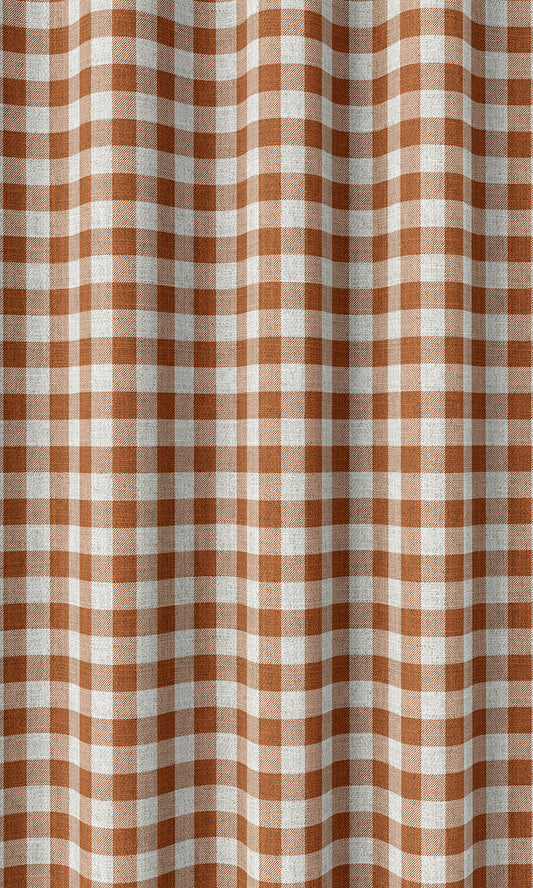 Check Patterned Shades (Burnt Orange/ White)