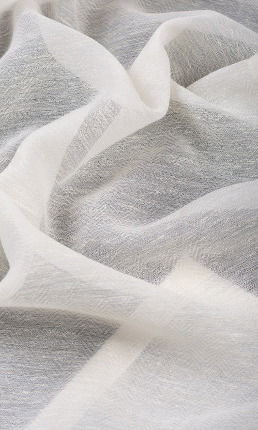 Textured Sheer Home Décor Fabric Sample (Warm White)