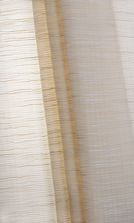 Sheer Home Décor Fabric By the Metre (Warm Ivory)