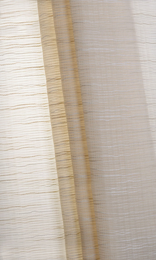 Sheer Window Roman Shades/ Blinds (Warm Ivory)