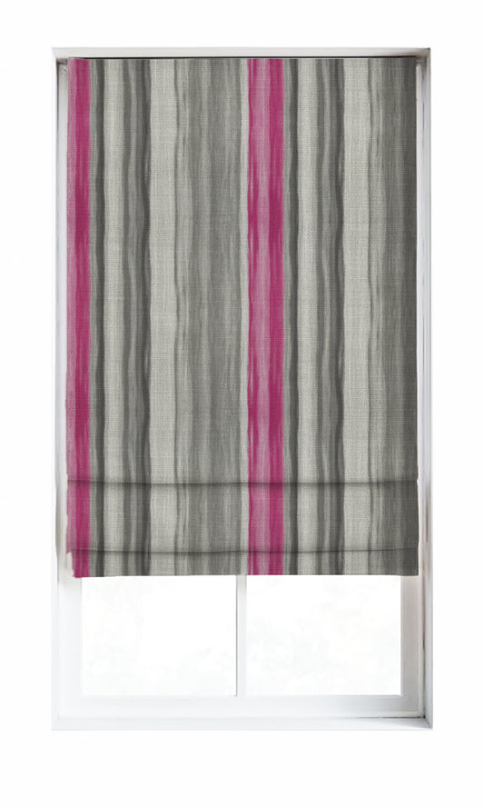 Watercolor Effect Striped Shades (Grey/ Pink)