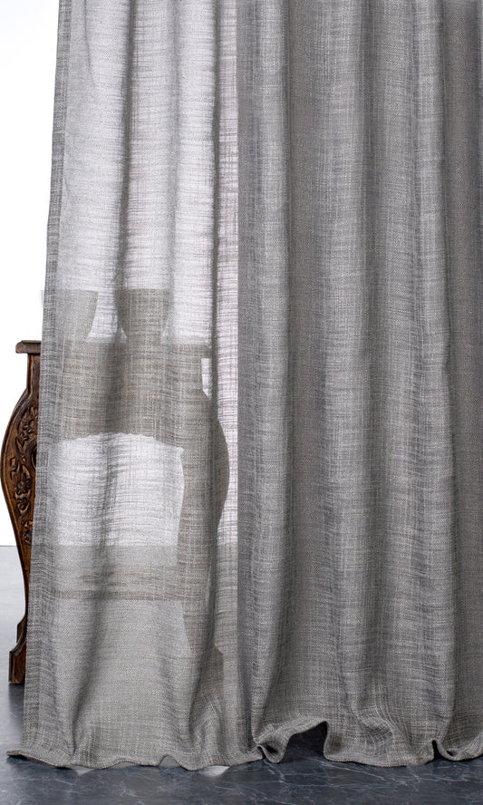 Textured Sheer Blinds (Stone Gray)