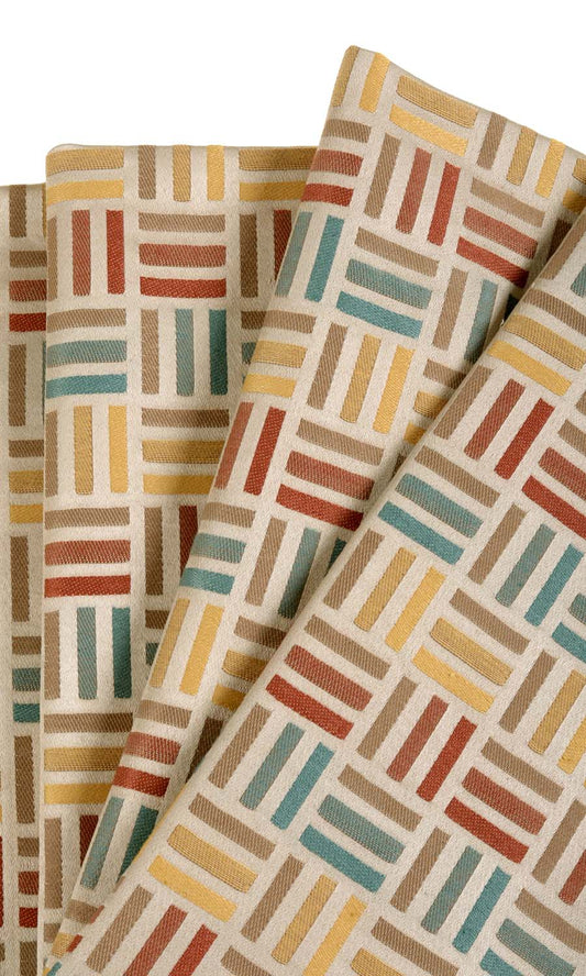 Woven Geometric Shades (Red/ Blue/ Yellow/ Brown/ White)