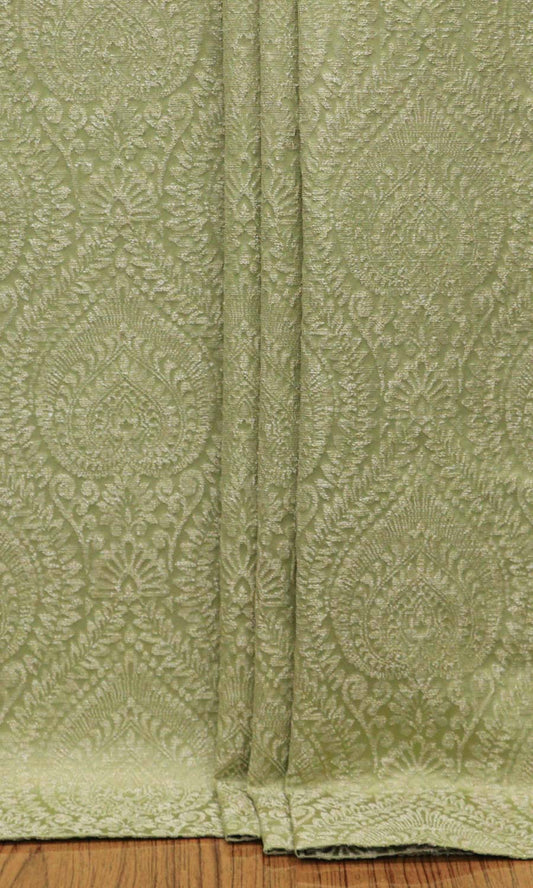 Textured Floral Window Shades (Green)