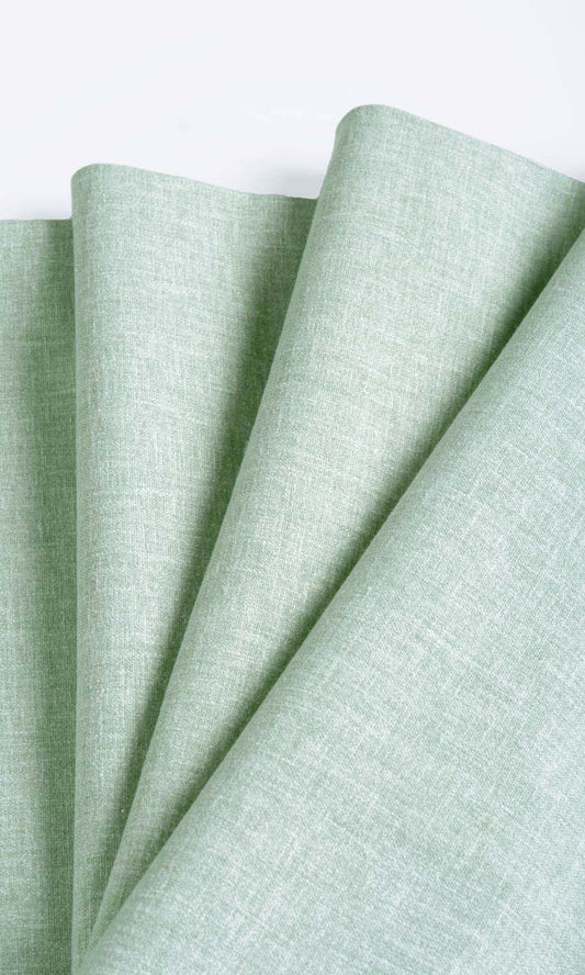 Poly-Cotton Blend Roman Shades (Mint Blue/ Green)