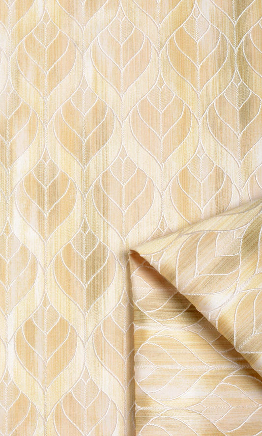 Petal Patterned Home Décor Fabric By the Metre (Sunflower Yellow)