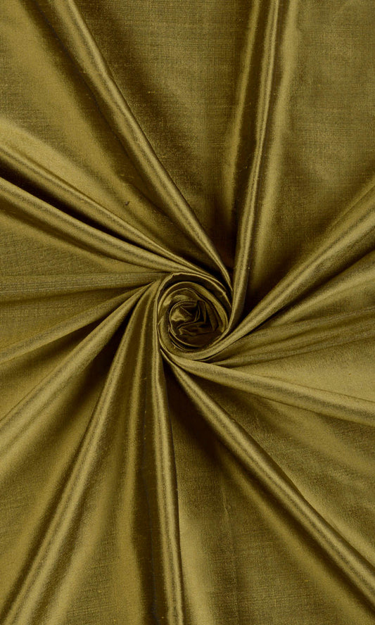 Made to Measure Silk Home Décor Fabric By the Metre (Olive Green)
