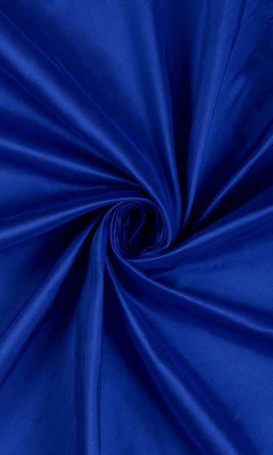 Shantung Silk Custom Roman Blinds (Sapphire Blue)
