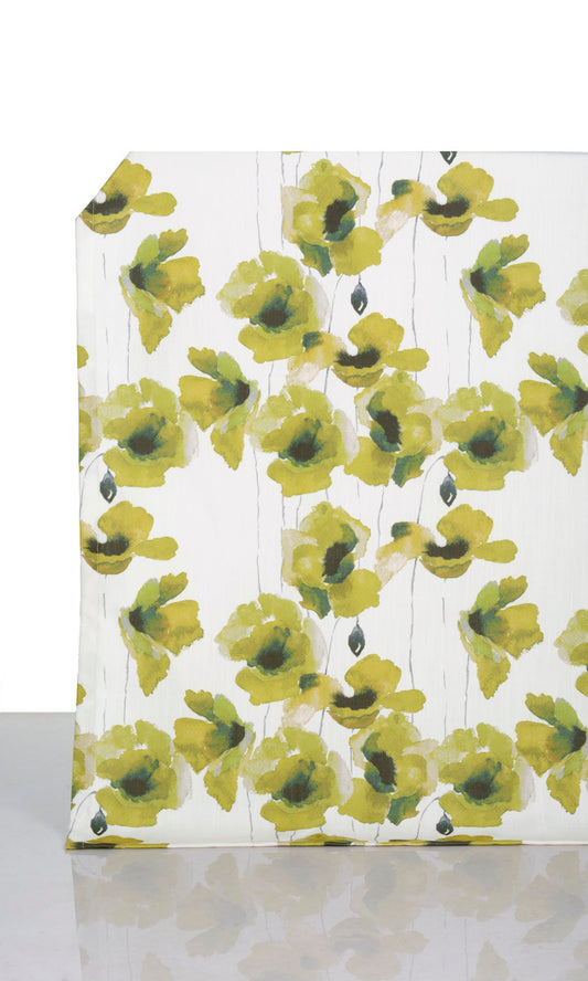 Water Lilies Floral Roman Blinds (Yellow/ Green)