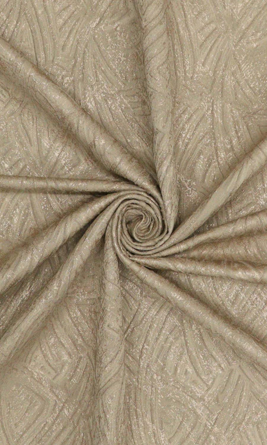 Self-Patterned Polycotton Home Décor Fabric Sample (Caramel Brown)