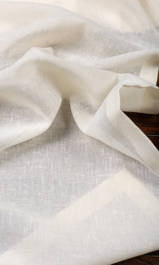 Plain Sheer Home Décor Fabric Sample (Ivory)