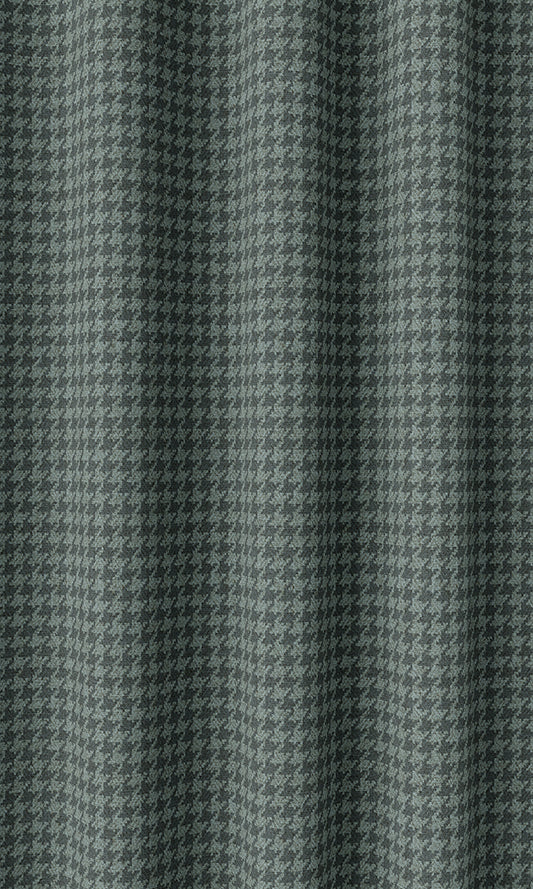 Houndstooth Patterned Home Décor Fabric By the Metre (Blue)