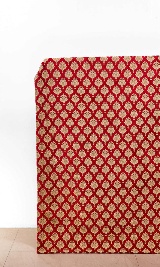 Made-to-Order Home Décor Fabric Sample (Beige/ Brown/ Red)