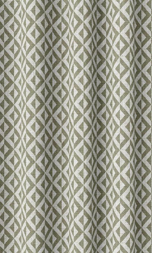 Modern Geometric Print Shades (Green/ White)