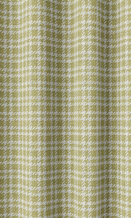 Modern Check Print Shades (Chartreuse Green/ White)