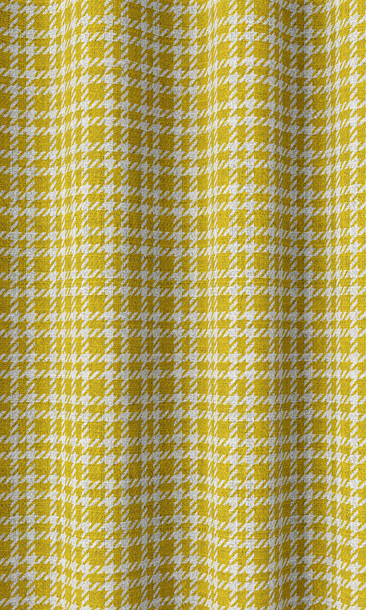 Check Patterned Home Décor Fabric By the Metre (Yellow)