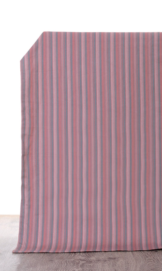 Made to Measure Cotton Home Décor Fabric By the Metre (Pink/ Grey)