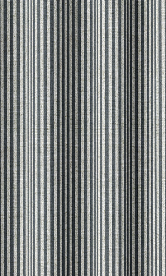 Custom Striped Window Roman Blinds (Slate Grey)