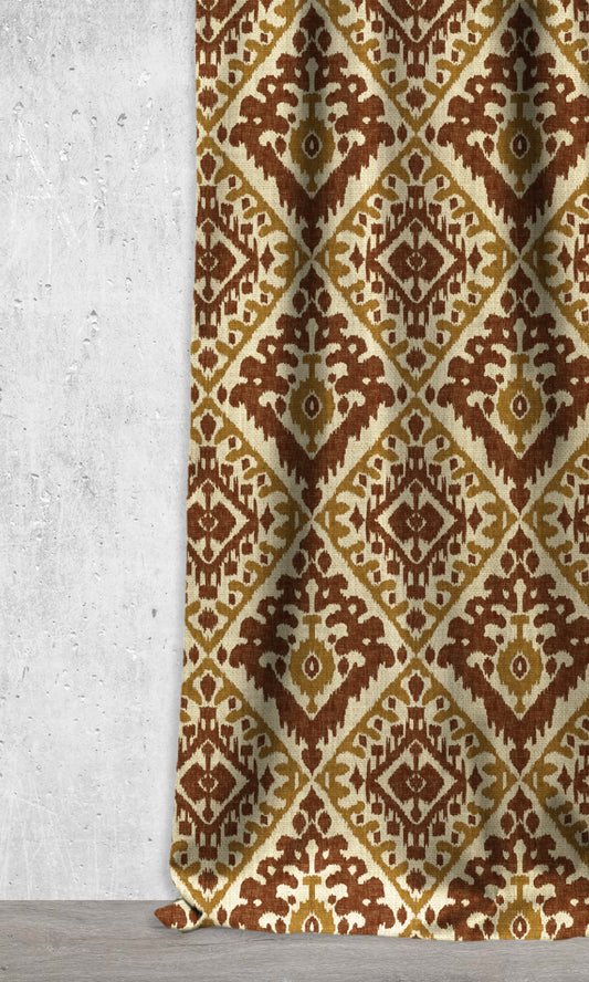 Ikat Custom Shades (Gold/ Rust Orange)