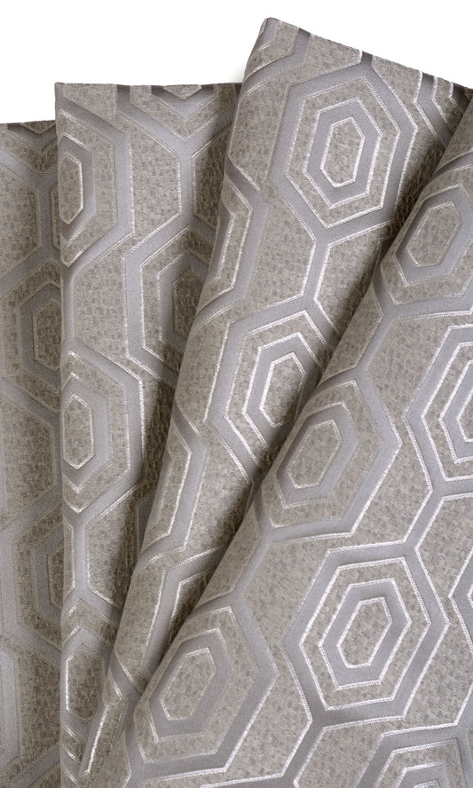 Jacquard Honeycomb Patterned Custom Blinds (Grey)