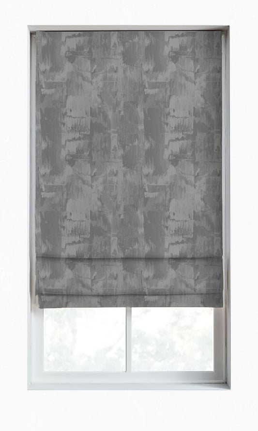Dimout Striped Home Décor Fabric By the Metre (Dove Grey/ Slate)