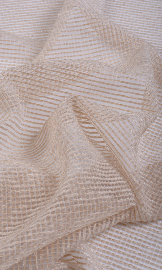 Cotton Rich Sheer Home Décor Fabric By the Metre (Champagne Beige)