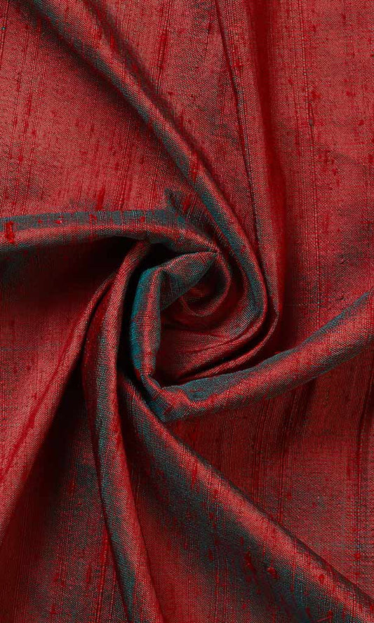 Pure Silk Home Décor Fabric Sample (Red)