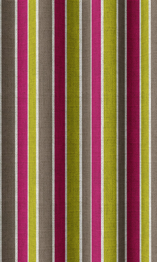 Custom Striped Print Window Shades (Pink/ Green)