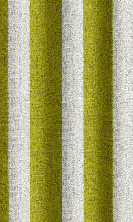 Custom Striped Home Décor Fabric By the Metre (Apple Green/ White)