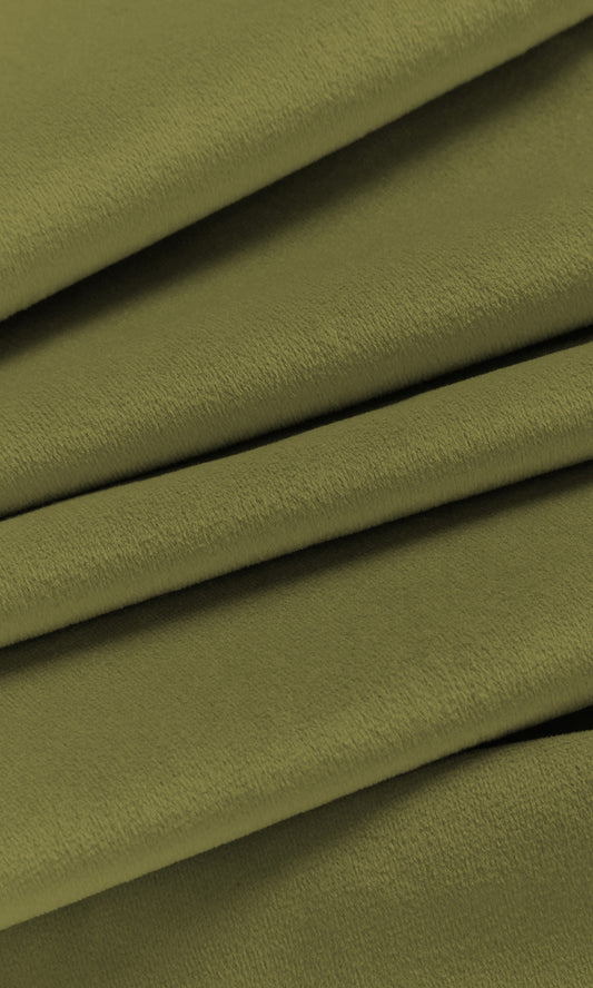 Solid Velvet Home Décor Fabric By the Metre (Green)