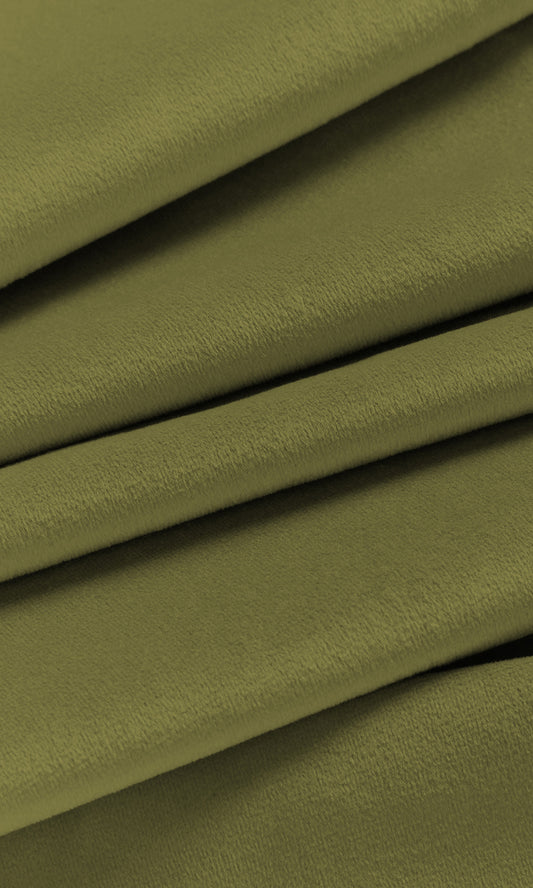 Velvet Fabric Blinds (Green)