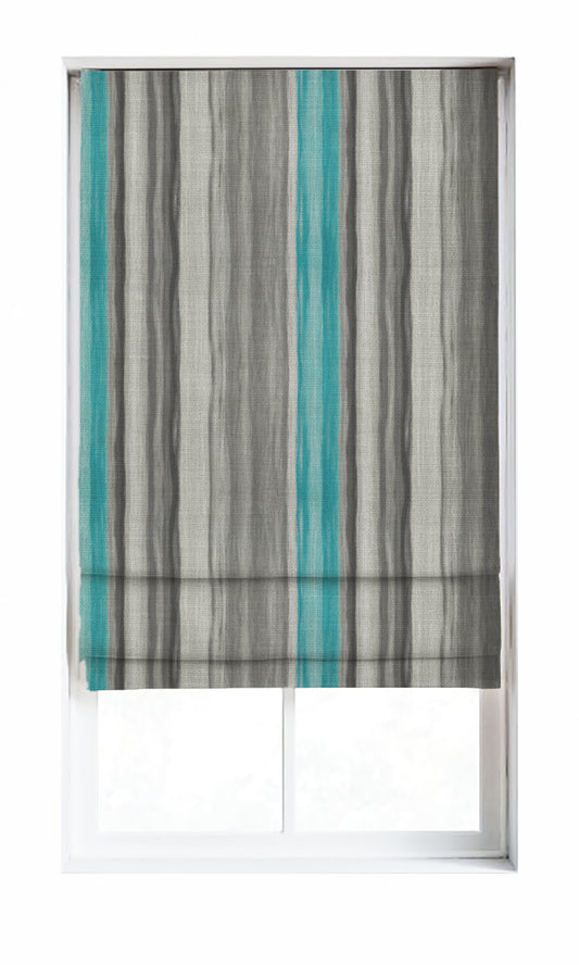 Watercolor Effect Striped Shades (Grey/ Blue)