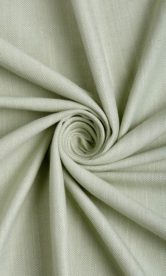 Herringbone Textured Home Décor Fabric By the Metre (Mint Green)