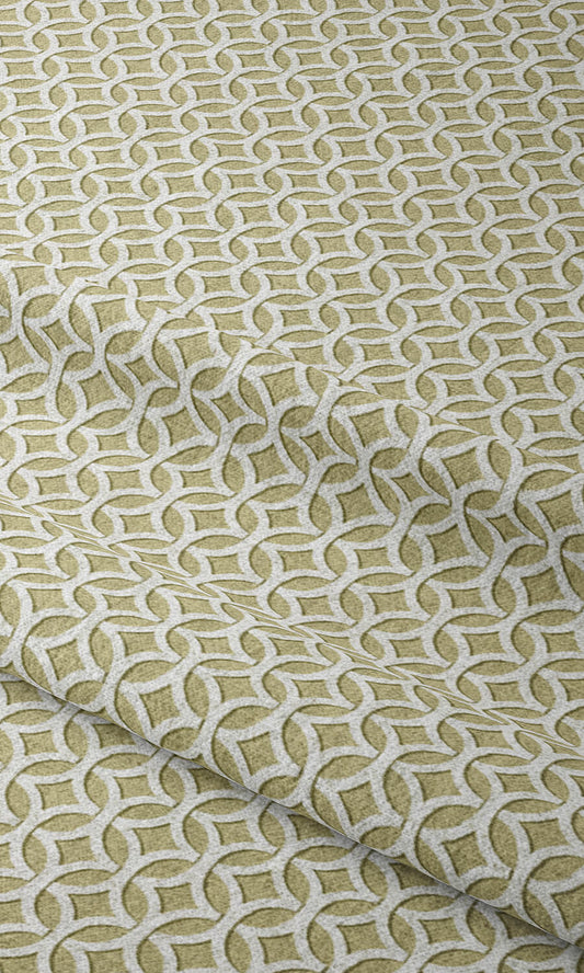 Geometric Print Home Décor Fabric Sample (Pastel Green)