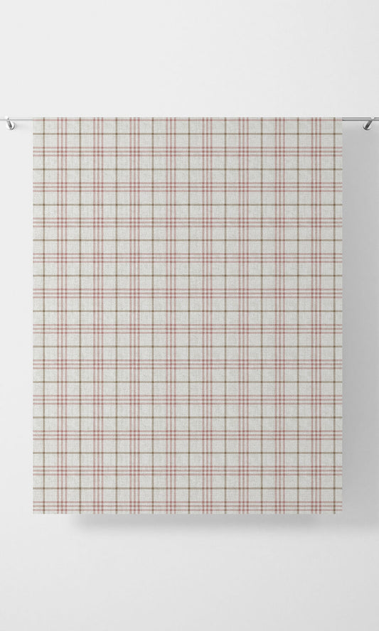 Modern Check Patterned Blinds (White/ Pink/ Red)