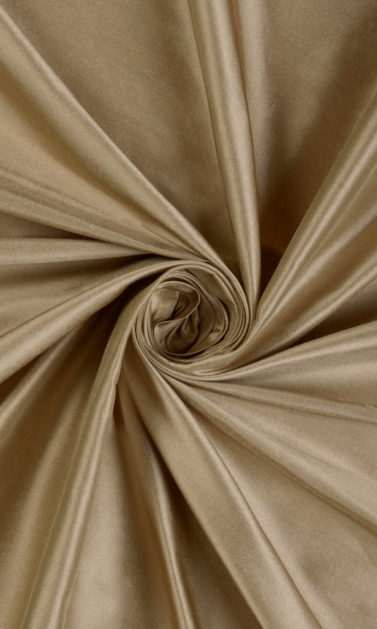 Shantung Silk Plain Custom Home Décor Fabric By the Metre (Brown)